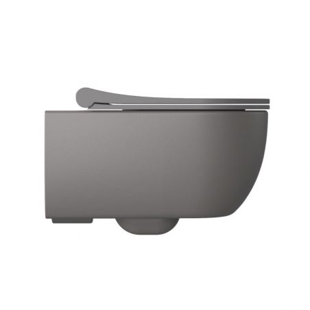 WC-Deckel Michael in Grau, Slim Modell mit Soft-Close