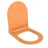WC-Deckel Michael in Mandarinenorange, Slim Modell mit Soft-Close