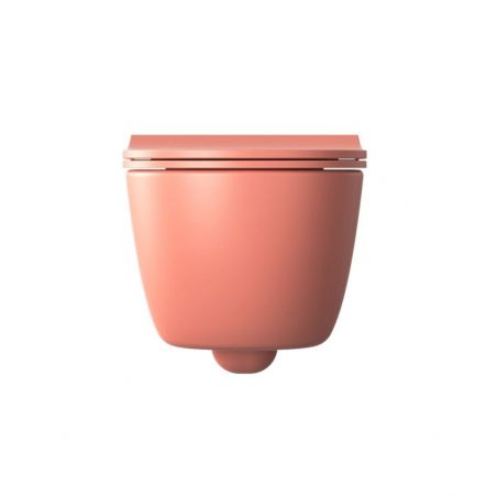 WC-Deckel Michael in Lachsrosa, Slim Modell mit Soft-Close