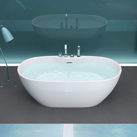Freistehende Badewanne Integrierte Armatur