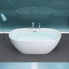 Badewanne EGO 605, freistehend, 170 cm, integrierte Armatur mit verchromtem Finish, thermoaktives Sanitäracryl, Weiß