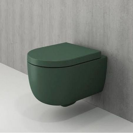 WC-Deckel Michael in Grün, klassisches Modell mit Soft-Close