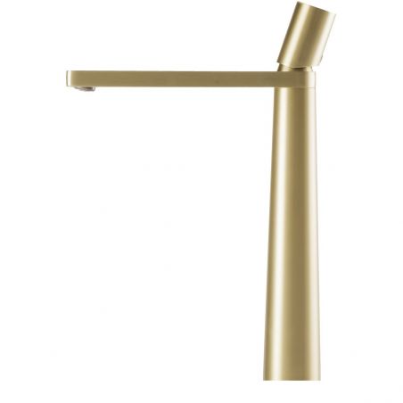 Waschbeckenarmatur Pilar, Mattgold, Höhe 31,5 cm, Aufsatzmontage