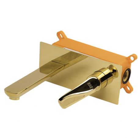 Waschbeckenarmatur Brandi, glänzend Gold, Unterputzmontage