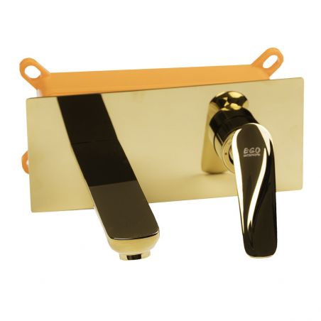 Waschbeckenarmatur Brandi, glänzend Gold, Unterputzmontage