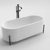 Badewanne Atlanta, Coroian-Verbundstoff, glänzend Weiß, 170 cm, Wärmedämmung, freistehend