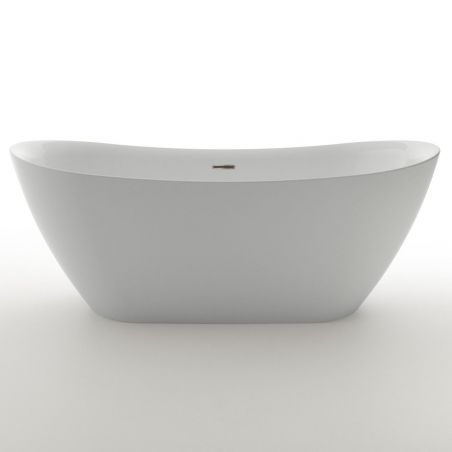 Badewanne Kevin, Sanitäracryl, glänzend Weiß, 150, 160, 170 cm, Wärmedämmung, freistehend