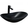 Waschbecken Luigi, Mattschwarz, Sanitärkeramik, 52x32 Aufsatzmontage