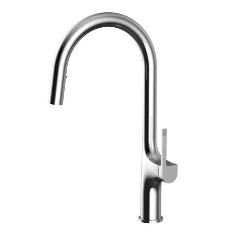 Küchenarmatur, Touch-Sensor und ausziehbare Brause, 3 Strahlarten, 360 Grad schwenkbarer Auslauf, Chrom, Ricardo