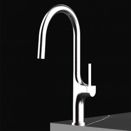 Küchenarmatur, Touch-Sensor und ausziehbare Brause, 3 Strahlarten, 360 Grad schwenkbarer Auslauf, Chrom, Ricardo