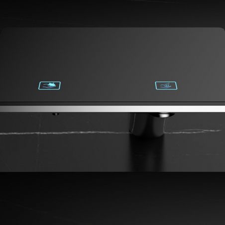 Waschbeckenarmatur, Digitales LED-Display, Wasser- und Seifensensor, 3-Liter-Reservoir inklusive, Schwarz, Anais