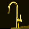 Küchenarmatur, Touch-Sensor und ausziehbare Brause, 3 Strahlarten, 360 Grad schwenkbarer Auslauf, gebürstetes Gold, Ricardo