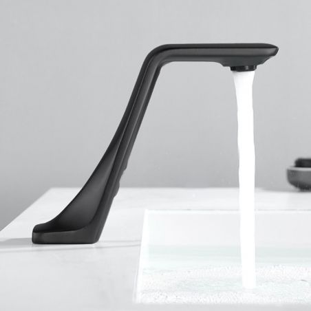 Waschbeckenarmatur Pepe mit Sensor, Schwarz, Waschbeckenmontage, Batteriebetrieb