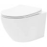 Wandhängendes WC, Weiß, Rimless, 49x36 cm, Duroplast-Deckel, Sanitärkeramik, Ben