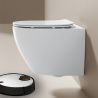 Wandhängendes WC, Weiß, Rimless, 49x37 cm, Duroplast-Deckel, Sanitärkeramik, Ben