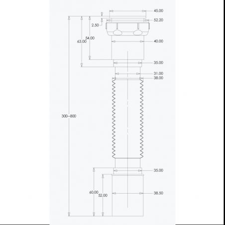 Ablaufsiphon für Duschwannen, universal, flexibler Schlauch, Chromdeckel, AL 01