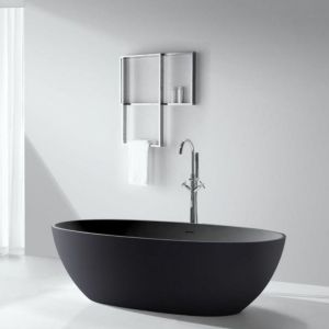 MILOSEN Unterbau-Barspüle Aus Granit-Verbundstoff – 40,6x40,6x22,9 Cm, Weiß, Mit Schneidebrett & Zubehör