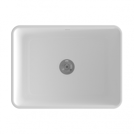 Küchenspüle, dekorative Frontblende, Farmhouse-Stil, Material FireClay, 61x45 cm, Weiß, Royalty Line by Ego, Greco