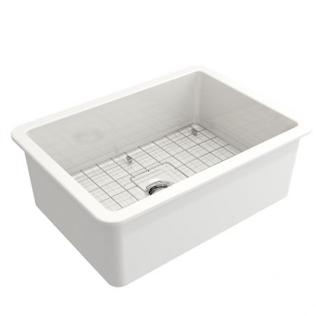 Küchenspüle, Material Fireclay, Farmhouse-Stil, Einbau, 68x48 cm, Weiß, Royalty Line by Ego, Nazario