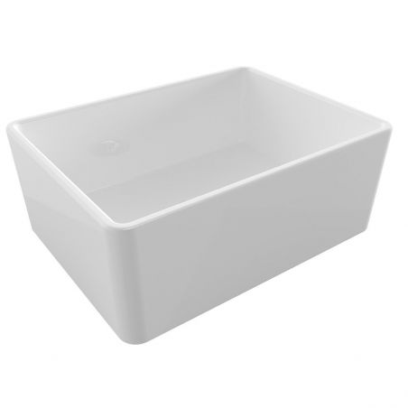 Küchenspüle, Frontschürze, offen, Farmhouse-Stil, Material Fireclay, 61x45 cm, Weiß, Royalty Line by Ego, Etna