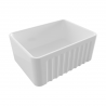 Küchenspüle, dekorative Frontblende, Farmhouse-Stil, Material FireClay, 61x45 cm, Weiß, Royalty Line by Ego, Greco