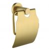 Toilettenpapierhalter mit Klappe, Mattgold, Messing, modernes Design, Apolo