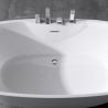 Badewanne EGO 605, freistehend, 170 cm, integrierte Armatur mit verchromtem Finish, thermoaktives Sanitäracryl, Weiß