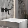 Waschbecken- und Badewannenarmatur, Mattschwarz, Wandmontage, Delos