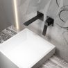 Waschbecken- und Badewannenarmatur, Mattschwarz, Wandmontage, Delos