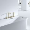 Badewannenarmatur, Mattgold, 5-Loch-Montage, mit Perlator, Badewannenmontage, Apolo