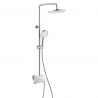 Duschsystem, Badewannenarmatur, Piano Key, 3 Funktionen, Wandmontage, Chrom, Lamia