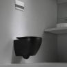 Wandhängendes WC, Mattschwarz, Power Color, Rimless, 49x36 cm, Duroplast-Deckel, Sanitärkeramik, Ben