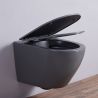 Wandhängendes WC, Mattgrau, Power Color, Rimless, 49x36 cm, Duroplast-Deckel, Sanitärkeramik, Ben