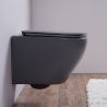 Wandhängendes WC, Mattgrau, Power Color, Rimless, 49x37 cm, Duroplast-Deckel, Sanitärkeramik, Ben