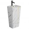 Standwaschbecken Lazio Marble, 43x35x85 cm, Bodenmontage, mit Hahnloch, Sanitärkeramik, Royalty Line by Ego