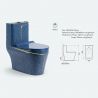 WC Lazio Blue Terrazo, Rimless, 69x39cm, integrierter Spülkasten, Bodenmontage, Soft-Close Deckel, Royalty Line von Ego