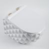 WC, glänzend weiß, randlos, 49x36 cm, hängende Montage, Duroplast-Deckel, Sanitärkeramik, Sidef