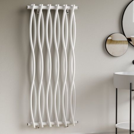 Dekorativer Heizkörper, Weiß, 120x50 cm, 506 W, 12 Elemente, Stahl, für Bad oder Zimmer, Emre