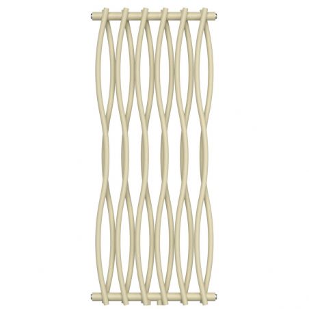 Dekorativer Heizkörper, Creme, 120x50 cm, 506 W, 12 Elemente, Stahl, für Bad oder Zimmer, Emre