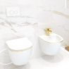 Bidet Ben, Gold Line, 49x36 cm, Wandmontage, Sanitärkeramik
