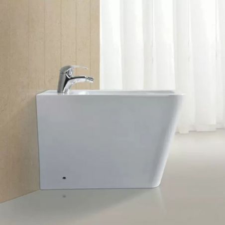 Bidet Alfonso, Bodenmontage, 56x35 cm, Weiß, Sanitärkeramik