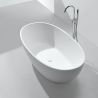 Badewanne Lulu, Coroian-Verbundstoff, Weiß, 170 oder 180 cm, Wärmedämmung, freistehend