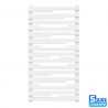 Heizkörper, Weiß, 112x60 cm, 662 W, 15 Elemente, Handtuchheizkörper aus Stahl, Emir