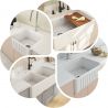 Küchenspüle, dekorative Frontblende, Farmhouse-Stil, Material FireClay, 61x45 cm, Weiß, Royalty Line by Ego, Greco