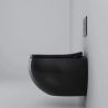 Toilettenschüssel, hängende Installation, Randlos, Mattschwarz, 47x45 cm, Site-Keramik, Duroplast-Deckel mit Soft Close, Roli