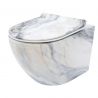Wandhängendes WC, Granit Glänzend, Rimless, 49x37 cm, Duroplast-Deckel, Sanitärkeramik, Ben