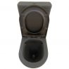 Randlose Toilettenschüssel, Tank inklusive, 2 Stück, Mattgrau, Bodenmontage, schlanker Soft-Close-Deckel aus Duroplast, Dario