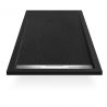 Duschwanne, Mineralkomposit, Maße 120x90 cm, Höhe 2,8 cm, zuschneidbar, Schwarz, Gonzalo