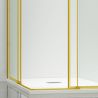 Duschkabine, 2 Schiebetüren, 6 mm Sicherheitsglas, 80-100 x 80-100 cm, mattgoldenes Profil, Medea