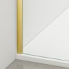 Walk-In Duschwand Ultra-Slim, 8 mm Sicherheitsglas, Maße 80-120x200 cm, mattgoldenes Profil, Nano Easy Clean, Matia